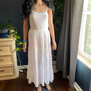 Jessica Simpson Whitecotton maxi dress l